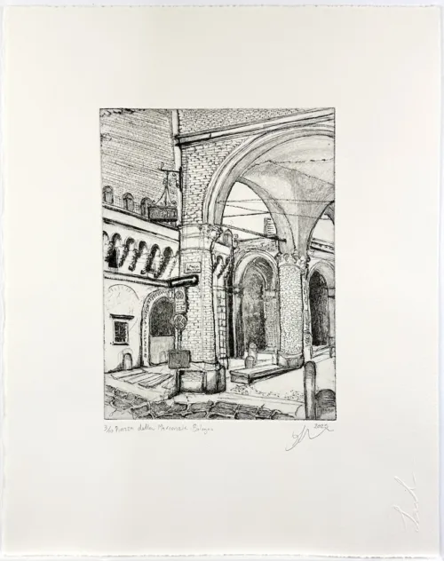 Soula Mantalvanos Piazza della Mercanzia, Bologna 20 x 15cm ed 10 $790uf chop