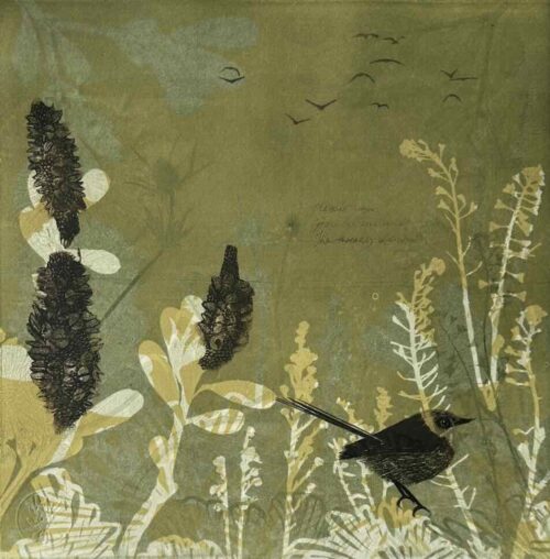 Trudy Rice Nature’s Pulse 40x40cm multi solar plate etching and monotype work on paper $1,200