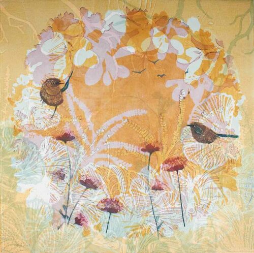 Trudy Rice Greet the Morning, 2025 multi solar plate etching and monotype work on paper 57 x 57cm $2,990 f