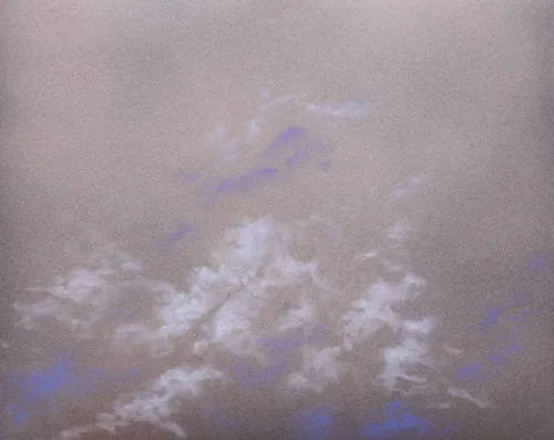 Anita Iacovella Cumulus Dust II, 2025 acrylic pastel on silicon carbide paper image 22 x 28cm framed 35 x 40.5cm $690