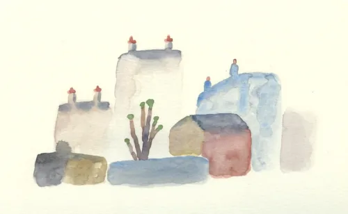 Jim Pavlidis Paris 03 watercolour 36 x 51cm $1,100