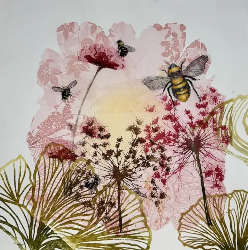 Trudy Rice Golden Light 39x39 solar plate etchings $1,585