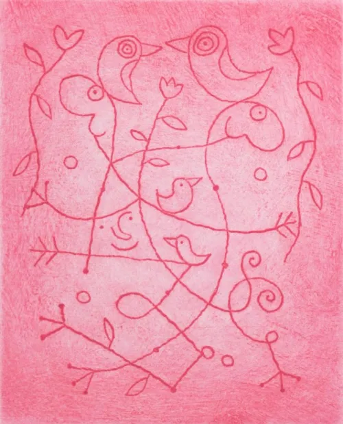 Michael Leunig Gathering II engraving 45 x 37.5cm