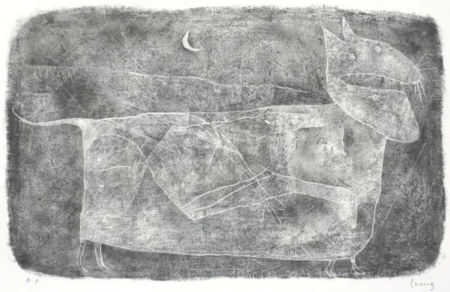 Michael Leunig Inside Every Beast There is a Man lithograph 29 x 38.5cm