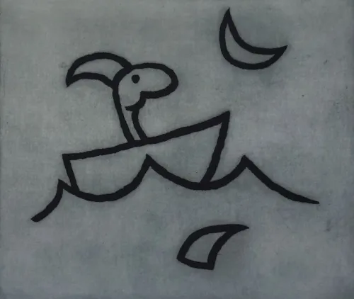 Michael Leunig Lovely Voyage etching on steel 77 x 86.5cm
