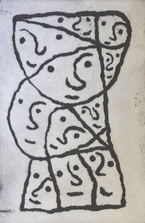Michael Leunig Near and Dear etching 85.5 x 61cm