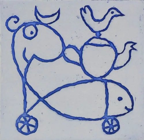 Michael Leunig Ongoing etching 45 x 38.5cm
