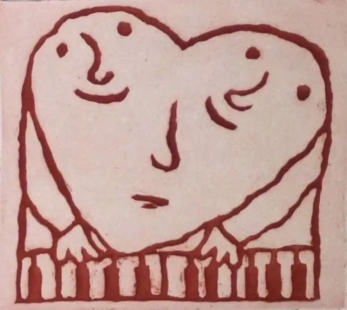 Michael Leunig Piano Piano etching 44.5 x 38.5cm