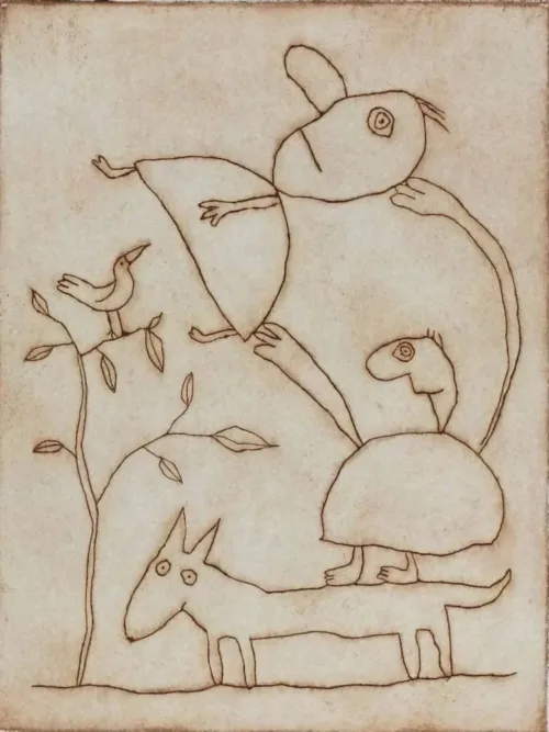 Michael Leunig The Knowing Look etching 56.5 x 46.5cm