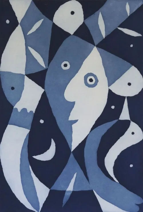 Michael Leunig Wonder Boy etching 77 x 56cm