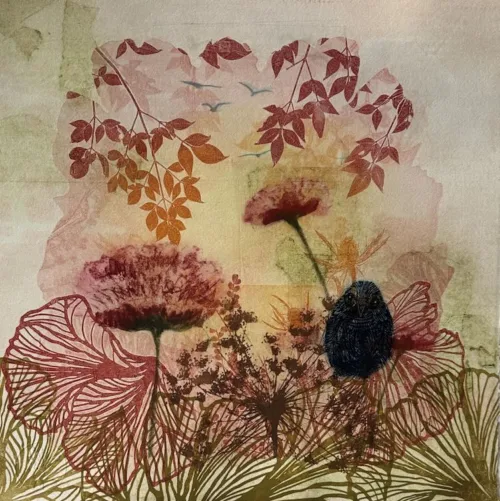 Trudy Rice Dusk at Summer on the Farm 40 x 40cm $1,585