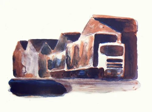 Jim Pavlidis Resting_Truck lithograph