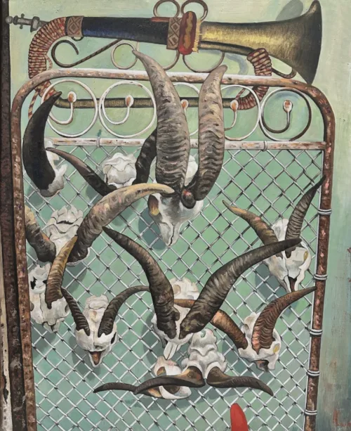 Steve Lopes Trumpet and Horns 76 x 61cm oil on linen $5,500 f