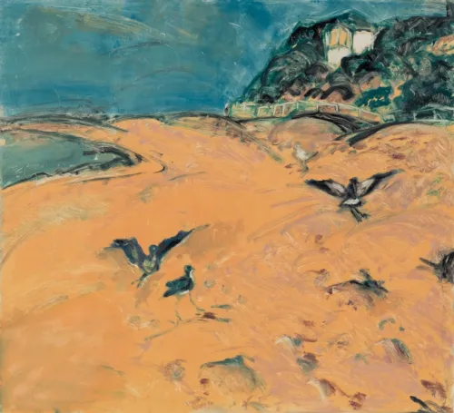 Susan Wald Over Yellow and Blue, 2025 monotype coloured ink on Somerset paper 43 x 47.5cm $1,500 f