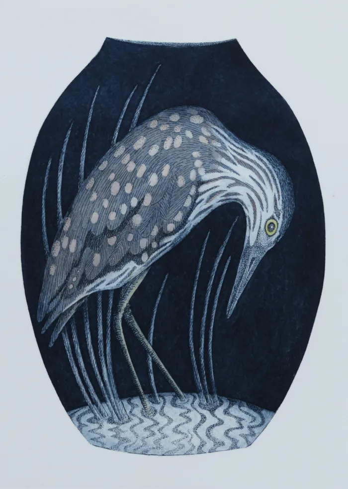 Kati Thamo Night Fishing Etching and Aquatint 29.5x22cm Ed of10 $450 UF